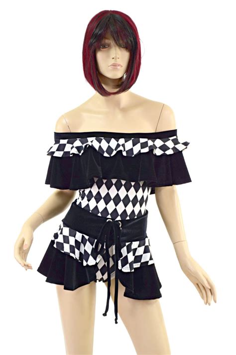 Double Ruffle Romper And Mini Skirt Set Coquetry Clothing
