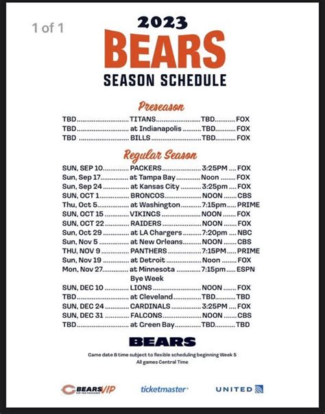 Da Bears Blog A Few Thoughts On The 2023 Chicago Bears Schedule