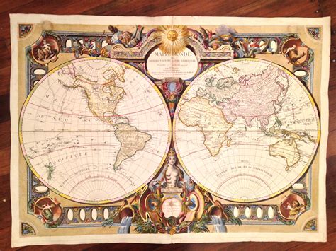 18th Century Wall Map Cartography Maps World Cartographia Antique
