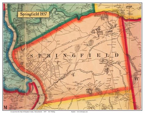 Map Style Springfield Massachusetts In Style Pinterest