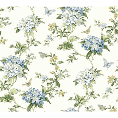 Waverly Cottage Fawn Hill 27 X 27 Floral Wallpaper Floral Wallpaper