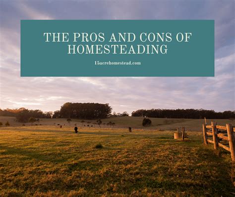 Pros And Cons Of Homestead Living 15 Acre Homestead