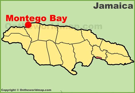 Montego Bay Location On The Jamaica Map