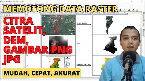 Cara Memotong Citra Satelit Data Raster DEM Gambar PNG Dengan