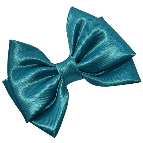 Teal Bow For Women Winter Bows For Girls Teal Satin Hair Etsy