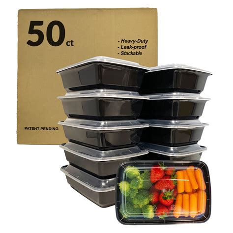 Reli Meal Prep Containers 32 Oz 50 Pack 1 Compartment Food