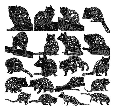 Australian Spotted Tailed Quolls Dxf Files And Svg Cut Ready Etsy