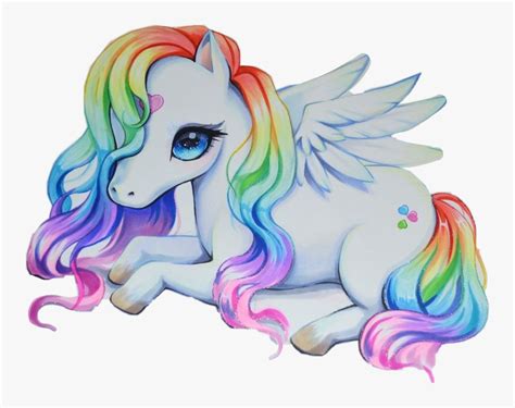 Transparent Rainbow Unicorn Clipart Drawing Cute Unicorn HD Png