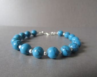 Unisex Sodalite And Blue Jade Semi Precious Bead Bracelet With