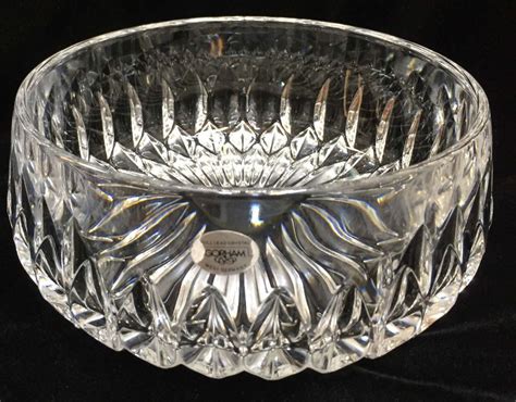 Gorham Full Lead Crystal Bowl Serving Dish W Germany Heavy Diameter