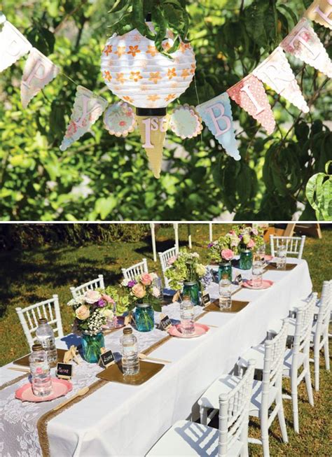 Vintage Lace And Floral Garden Birthday Party Hostess With The Mostess