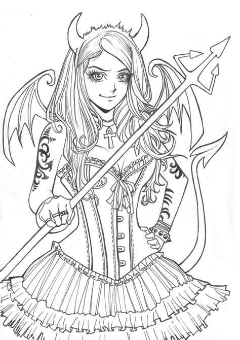Anime Angel Coloring Page Coloring Pages 🎨