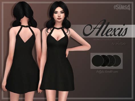 Alexis A Line Little Black Dress By Trillyke At Tsr Sims 4 Updates