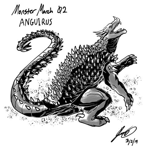Kaiju Monster March 02 Anguirus By Pyrasterran On Deviantart Kaiju