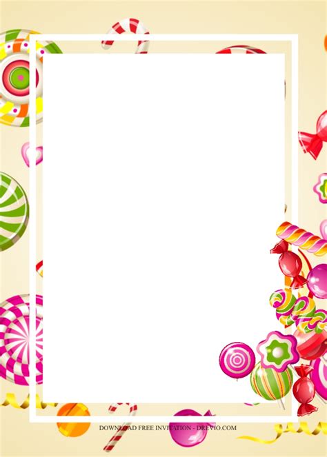 Candyland Birthday Invitation Template 4 Download Hundreds Free