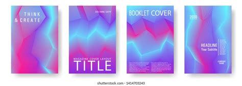 Broken Lines Gradient Report Cover Templates เวกเตอร์สต็อก ปลอดค่า