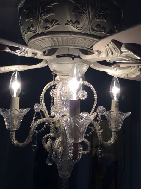 The light can be above the fan or below the fan. Ceiling fan crystal chandelier - best way to make your ...