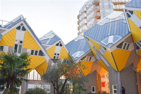 Cube Houses Exterior View In Rotterdam Netherlands Editorial Photo