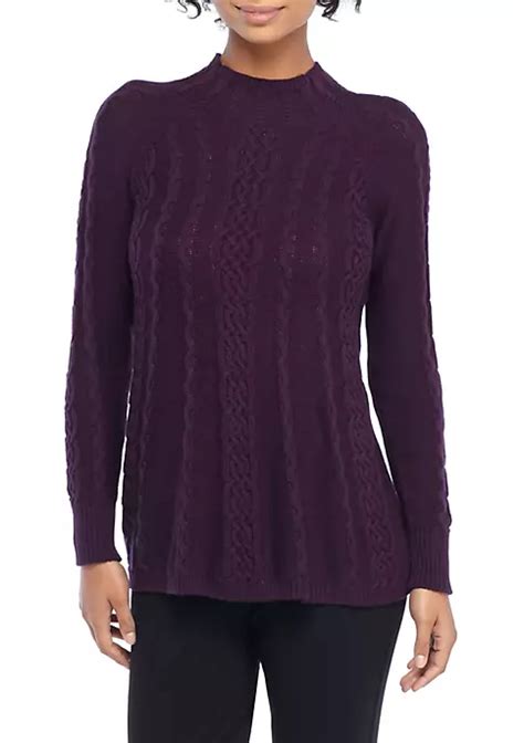 The Limited Mock Neck Cable Knit Swing Sweater Belk