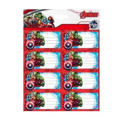 16 Etiquetas Autocolantes Marvel Avengers Loja Da Criança