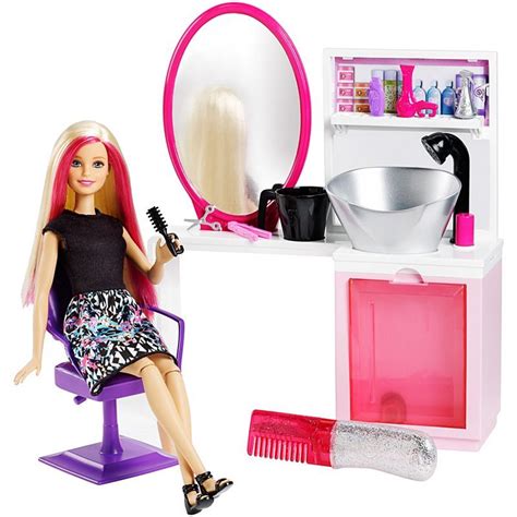 Barbie® Sparkle Style Salon™ And Doll Blonde Dtk05 Barbie Barbie Haar Puppen Set Barbie Zeug