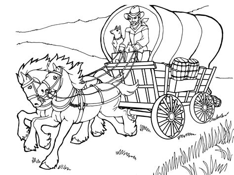 ️horse Carriage Coloring Pages Free Download