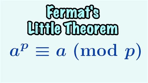 Fermats Little Theorem A Proof Of Fermats Little Theorem From