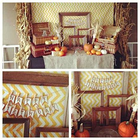 Karas Party Ideas Fall Themed Pumpkin Boy Girl Harvest Birthday Party