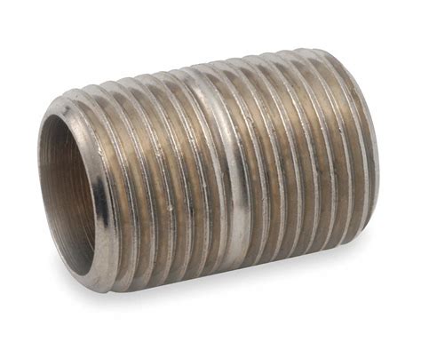 GRAINGER APPROVED Nipple Brass 3 8 In Nominal Pipe Size Fully