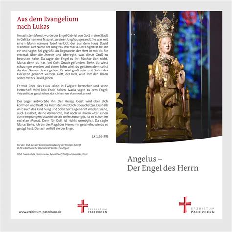 Karte Angelus - Der Engel des Herrn - Erzbistum Paderborn