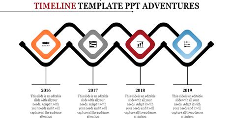 Timeline Smart Art Template Ppt Slideegg