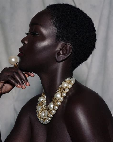 Nyakim Gatwech Images Meet Queen Of The Dark Beautiful Sudanese Model Who Has Darkest Skin
