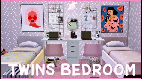 Twins Bedroom The Sims 4 Speed Build Youtube