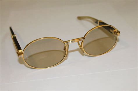 Cartier Gold And Wood Sunglasses Cartier Glasses Men Glasses Wooden Frames Wooden Glasses