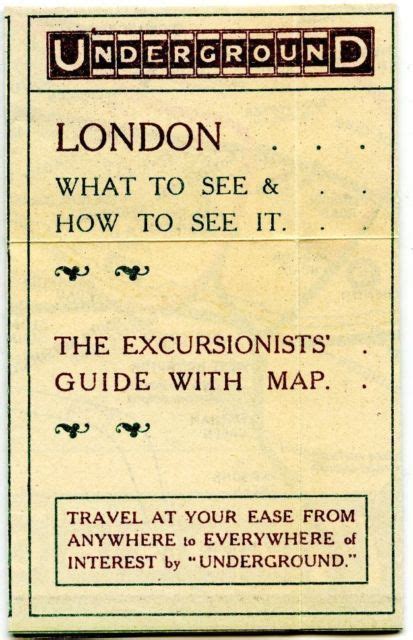 1909 Underground What To See And Where To Travel Map Cover Transport