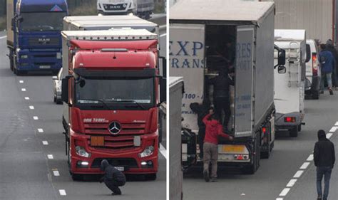 Calais Crisis Migrants Playing Chicken With Britain Bound Lorries In