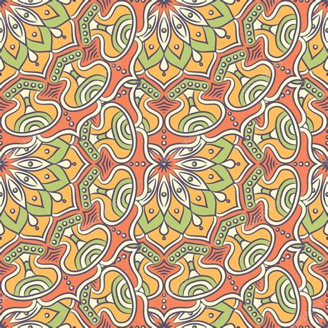 Ethnic Floral Seamless Pattern — Stock Vector © Vikasnezh 90330002