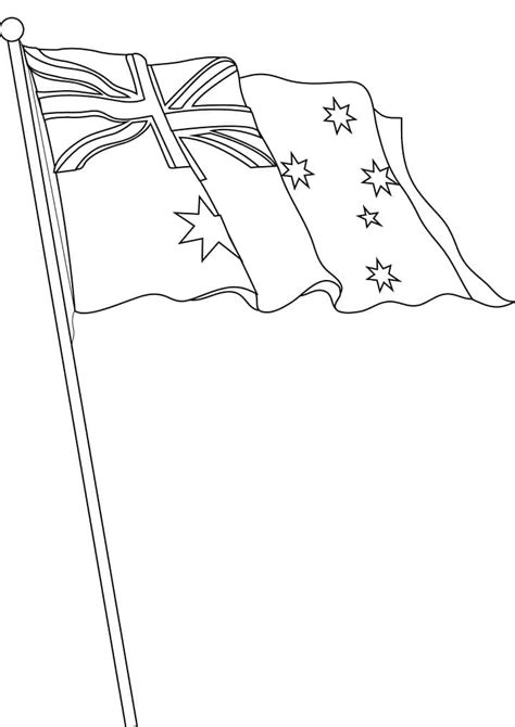 Dibujos De Bandera De Australia Imprimible Para Colorear Para Colorear