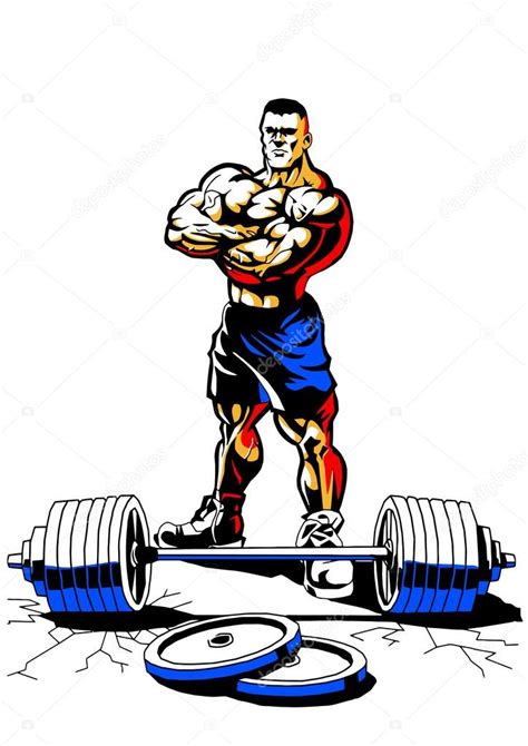 Muscular Bodybuilder With Weight — Stock Photo © Orrlov 79888578