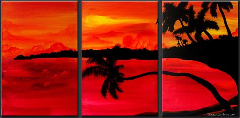 Tropical Sunset Painting By Dora Woodrum