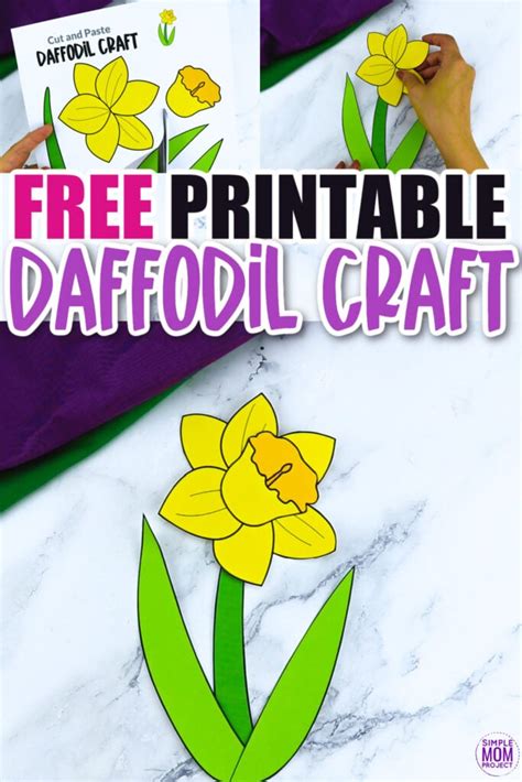 Free Printable Daffodil Craft Template Simple Mom Project