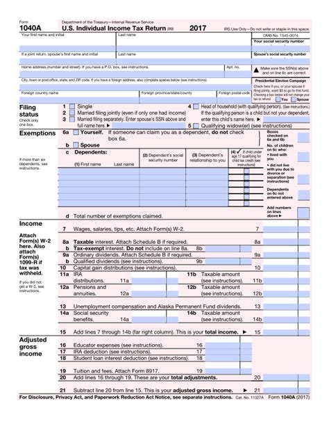 Federal Tax Form 1040a 1040 Example Legacy Tax And Resolution Services