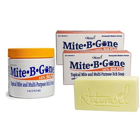 Mite B Gone 10 Sulfur Cream Multi Purpose Itch Soap Instant Itch