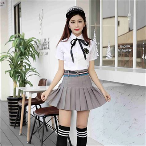 Graduation Costume Korea Uniform Japanese Sailor Suit Short Sleeve