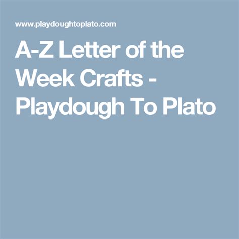 A Z Letter Of The Week Crafts Letter Of The Week Lettering