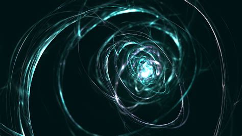 Teal Lights Fractal Abstract Minimalism Digital Art Hd