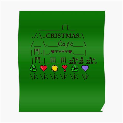 Christmas Café Ascii Word Art Poster By Peach75 Redbubble