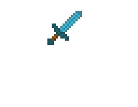Minecraft Diamond Sword Pixel Art