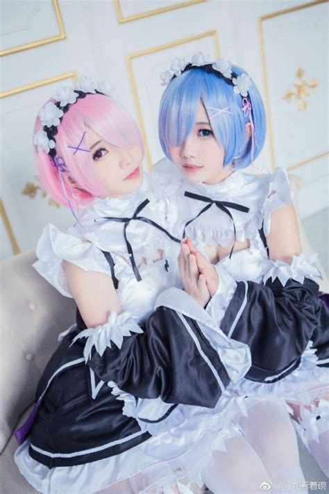 Rezero Rem And Ram Cosplay Anime Cosplay Girls Kawaii Cosplay