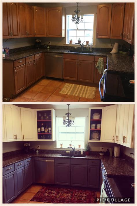 Before And After Kitchen Cabinet Redo Redo Kitchen Cabinets Elm Grove